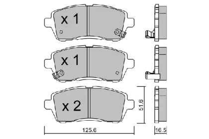 Комплект тормозных колодок AISIN BPMZ-1002